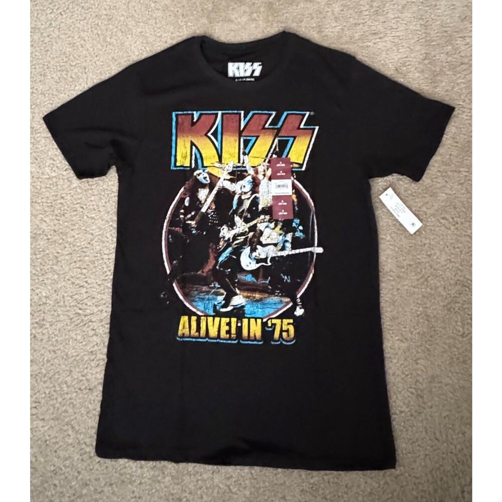 KISS ROCK AND ROLL ALIVE IN 75 T SHIRT Women’s Size Small NWT New
